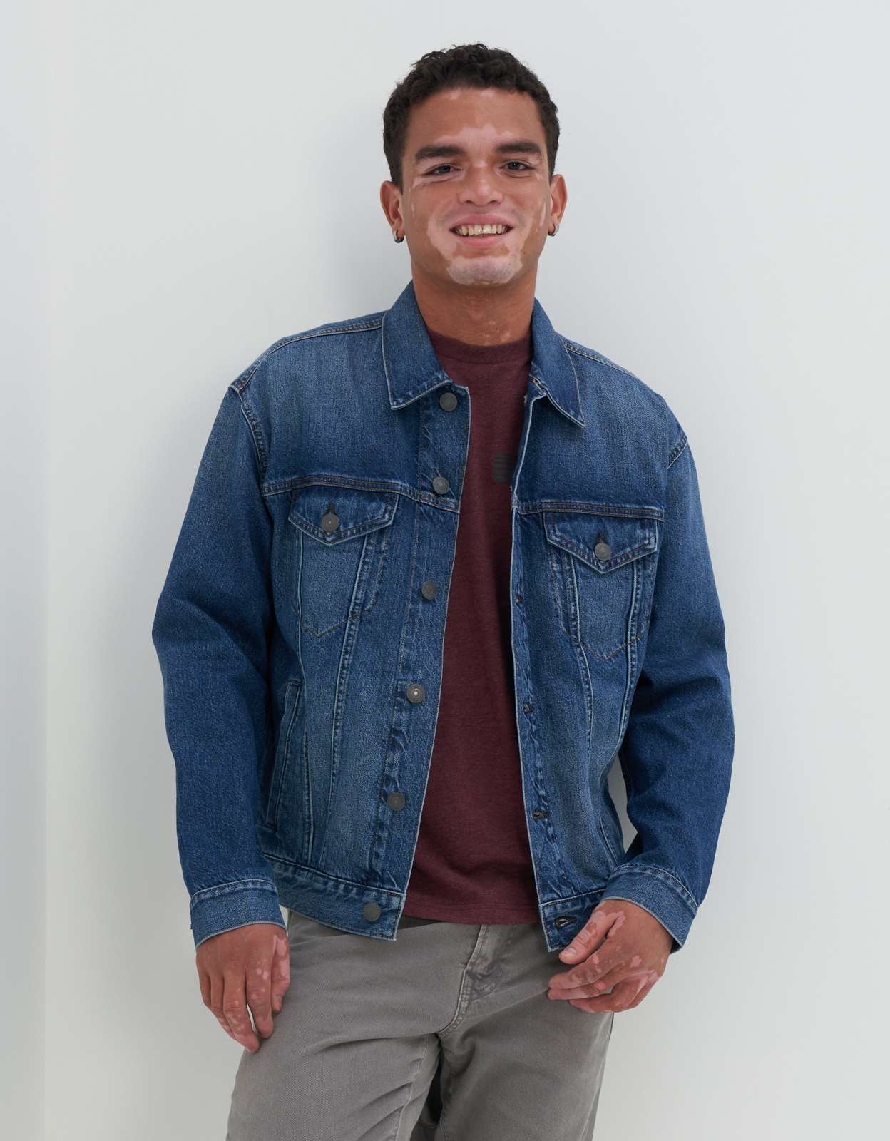 Buy AE Denim Trucker Jacket online American Eagle Outfitters