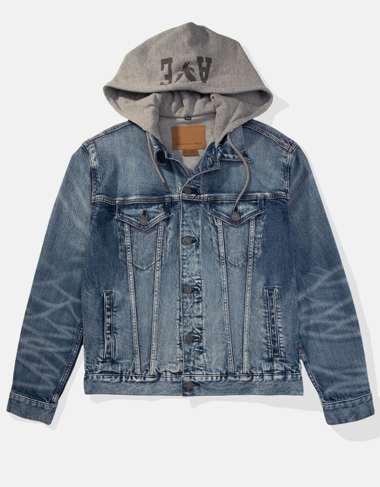 American eagle hot sale hooded denim jacket