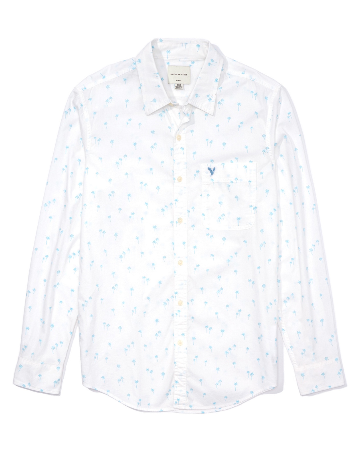 Slim fit white store button down shirt