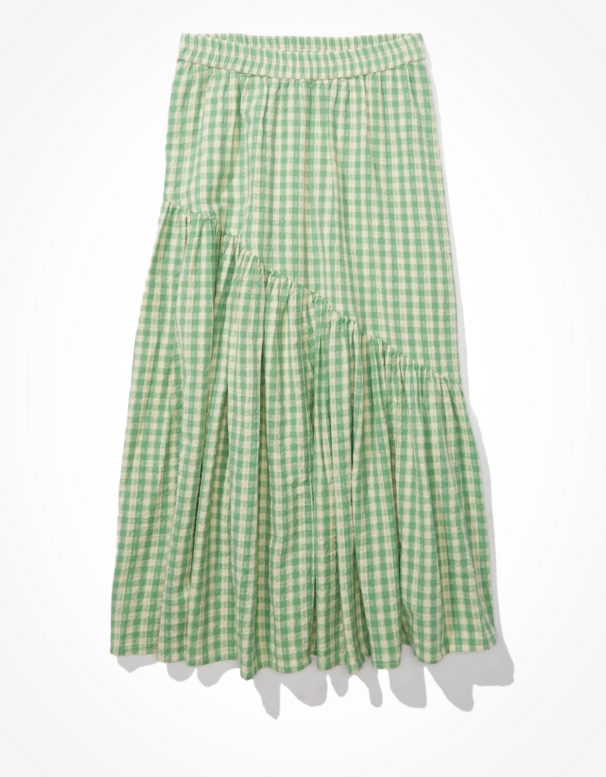 Green gingham midi clearance skirt