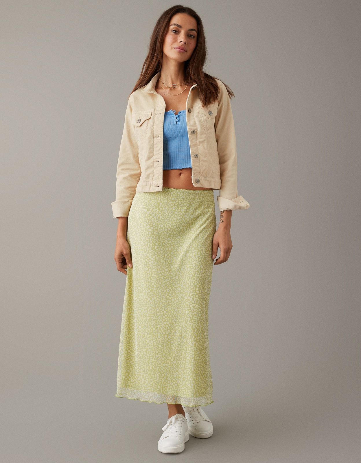 Buy AE Mesh Midi Skirt online American Eagle Outfitters