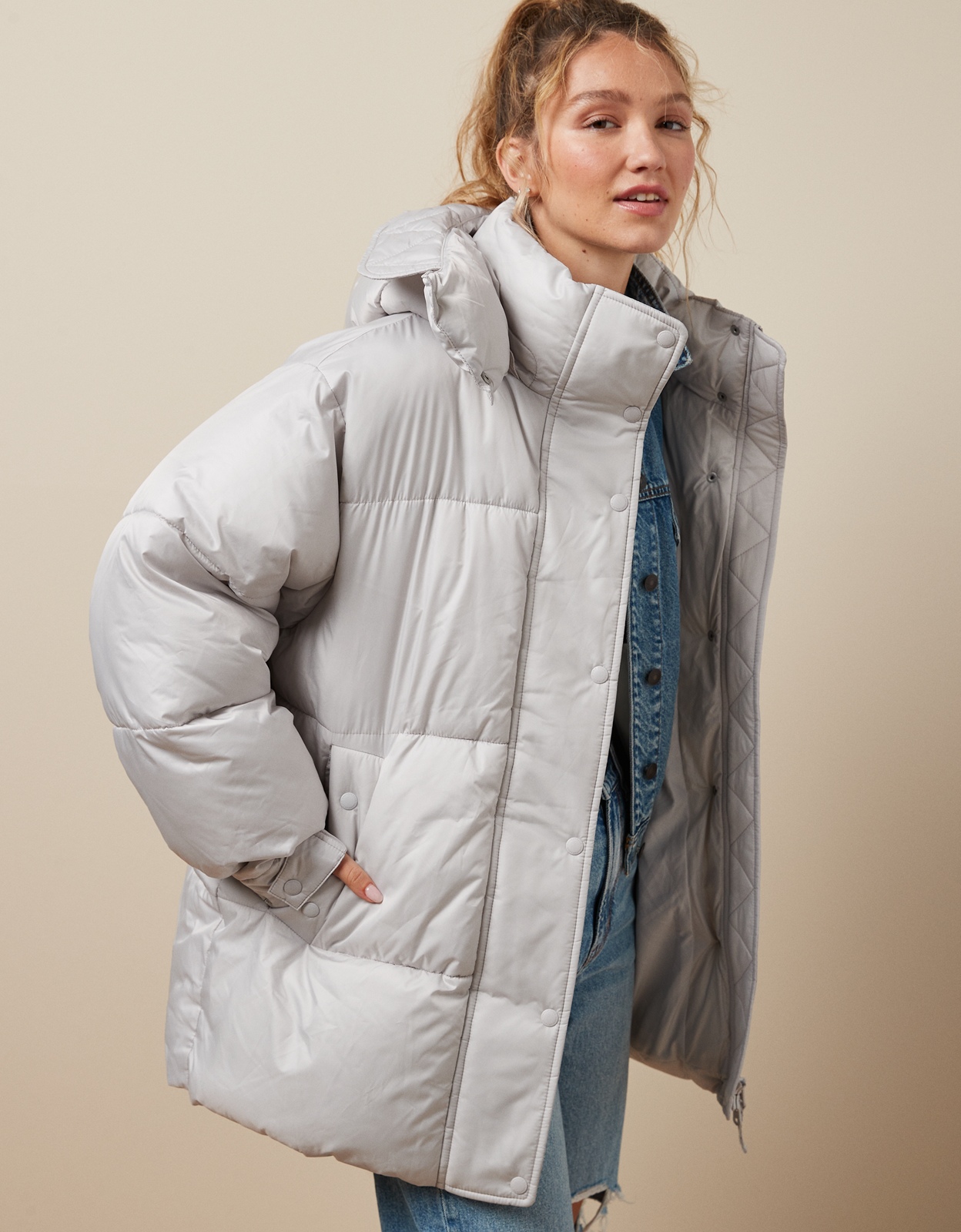 Oversized on sale puffer women