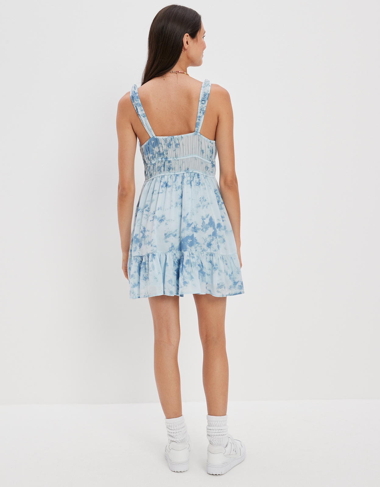 Buy AE Silky Tie Front Mini Dress online American Eagle Outfitters