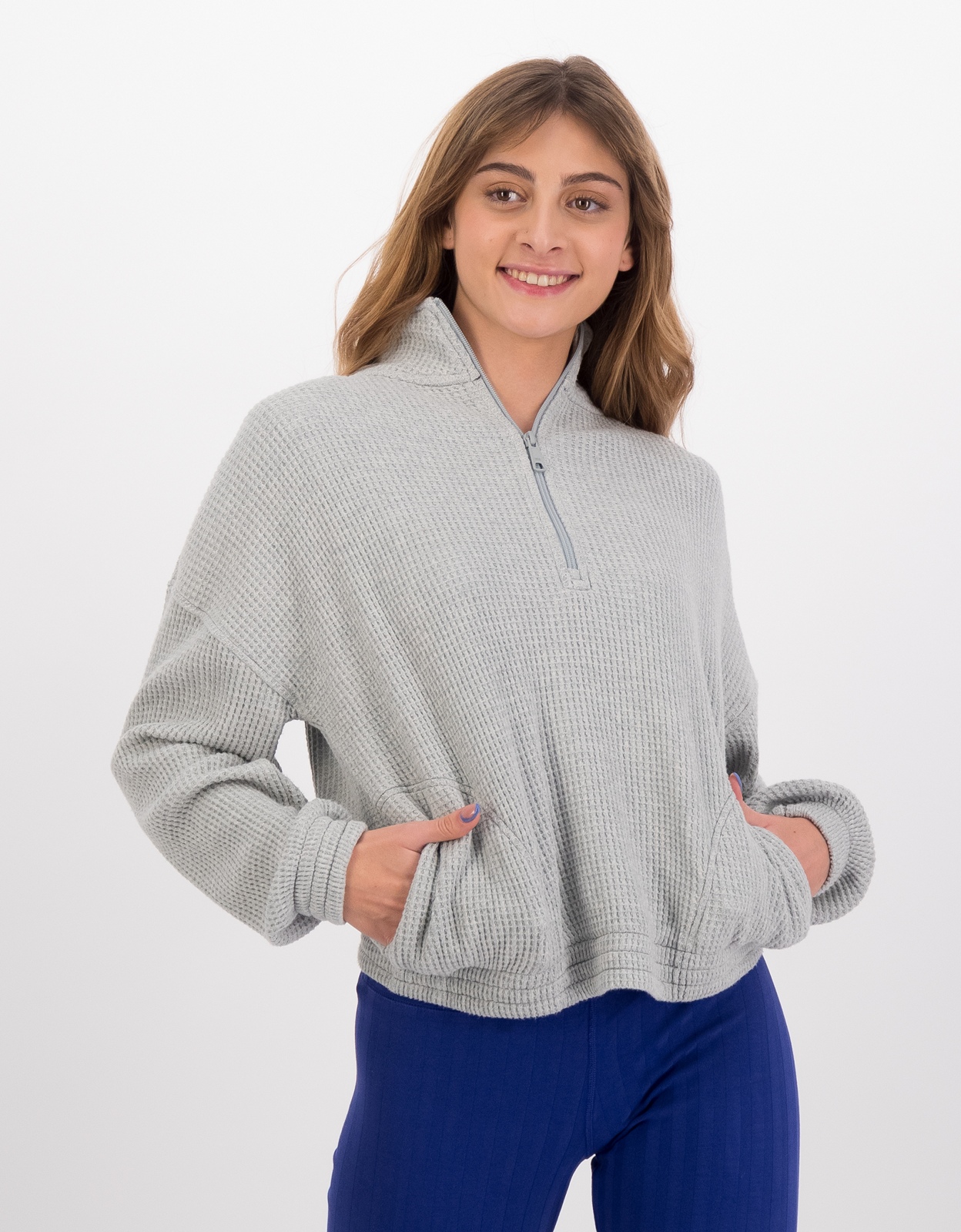 Aerie Waffle Quarter Zip Sweatshirt