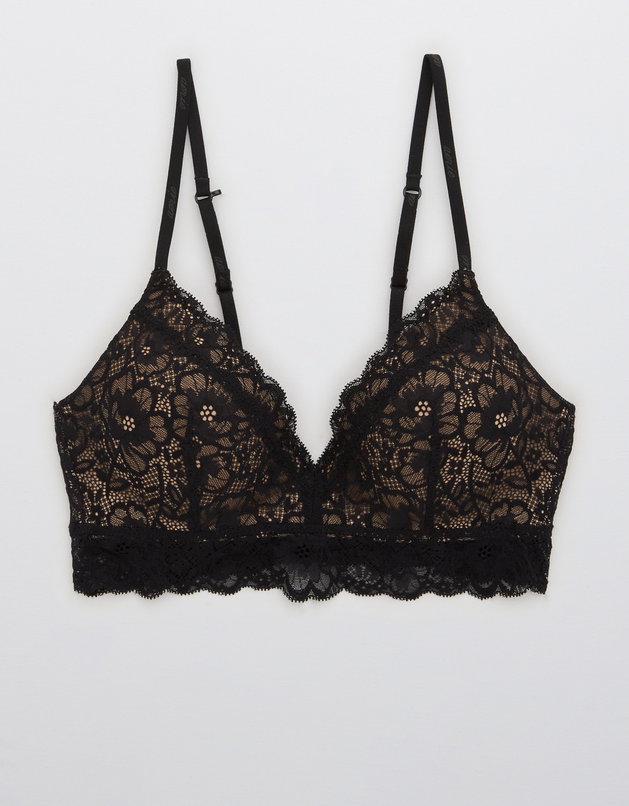 Buy Aerie Real Happy Wireless Lightly Lined Lace Bra online