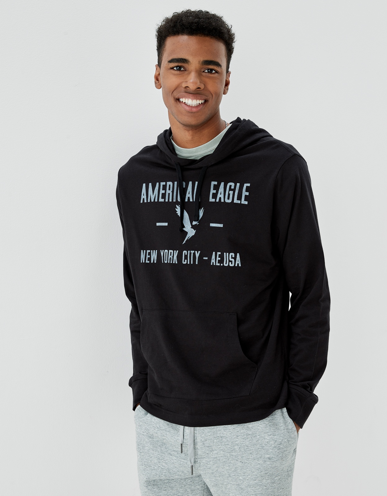 American eagle hoodie on sale black