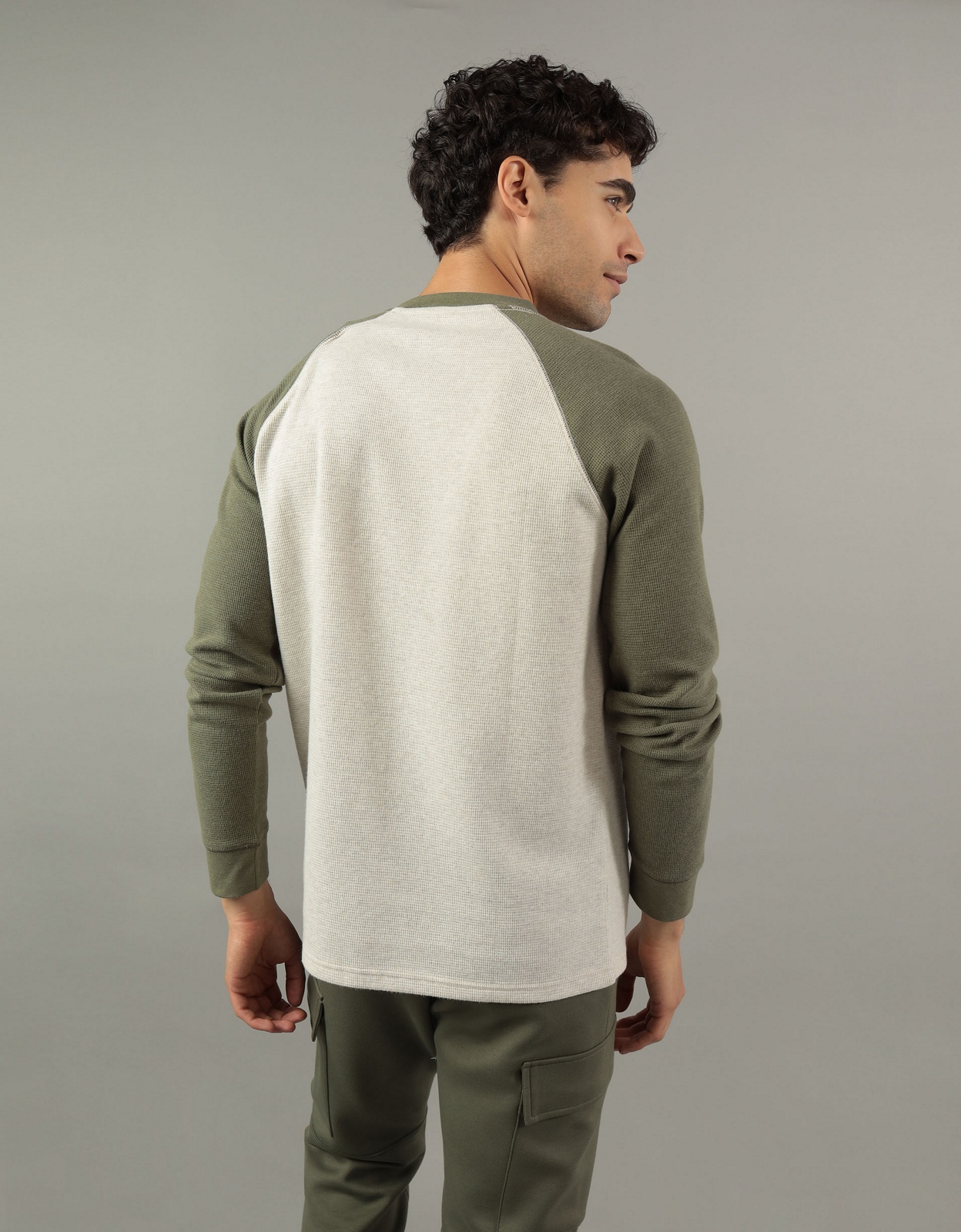 Long Sleeve Graphic Thermal Shirt - Grey
