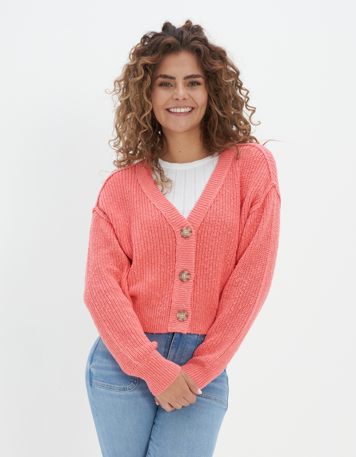 Ae cropped deals cardigan sweater