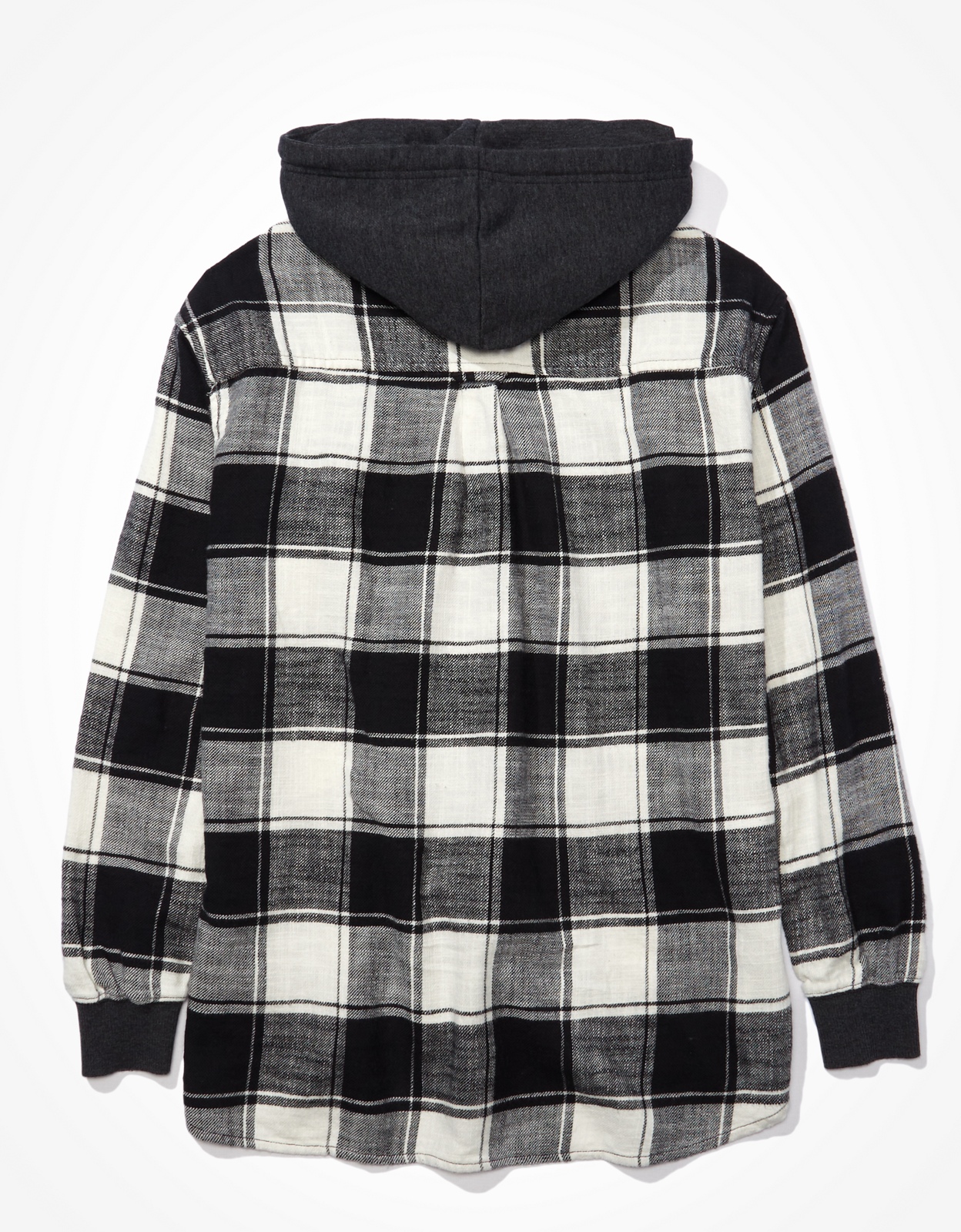 Oversized flannel hoodie sale