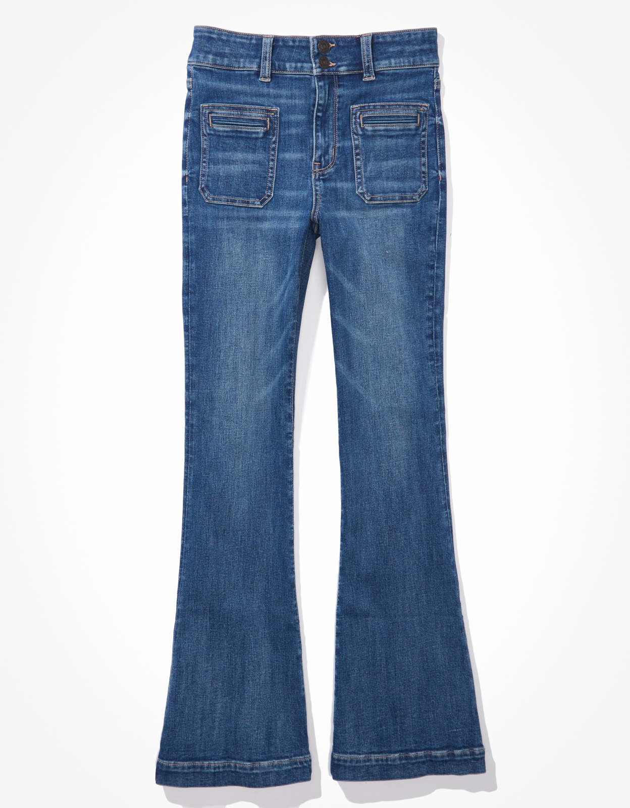 ae next level super high waisted flare jeans