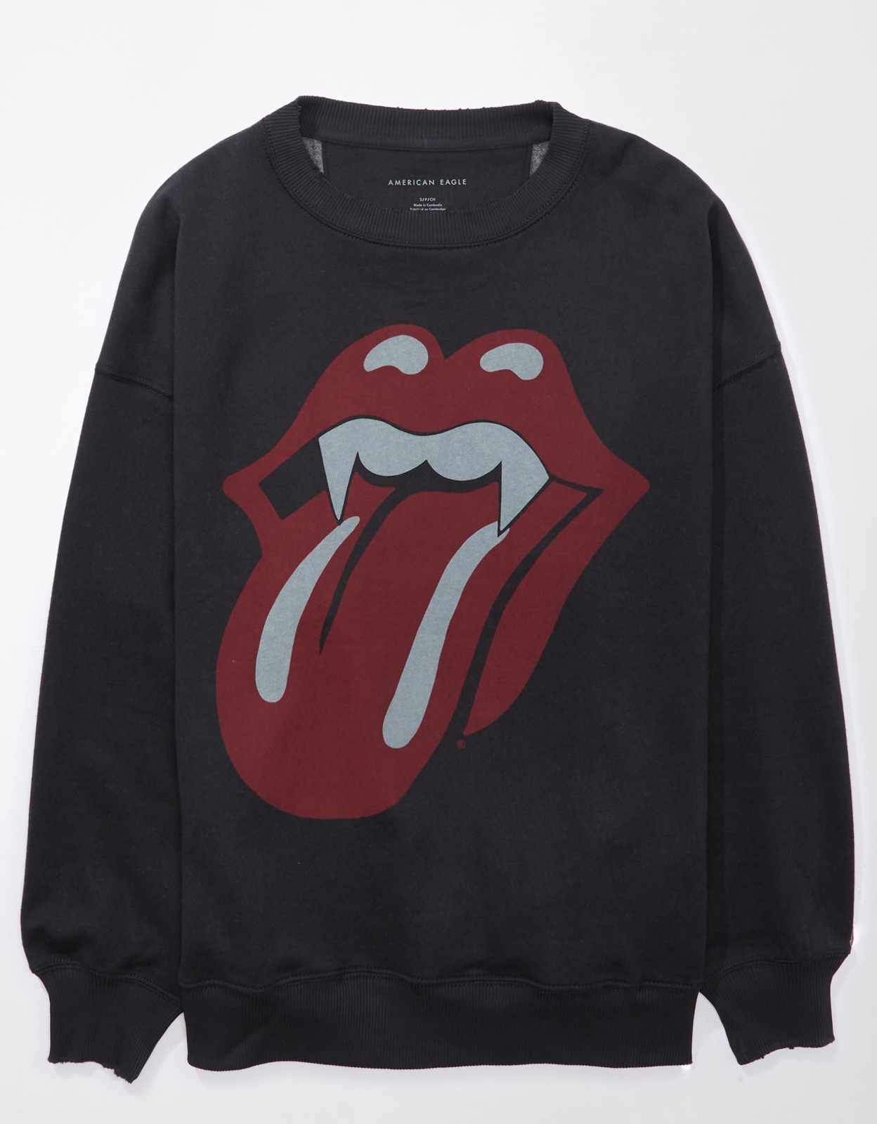 Buy AE Oversized Halloween Rolling Stones Graphic Sweatshirt