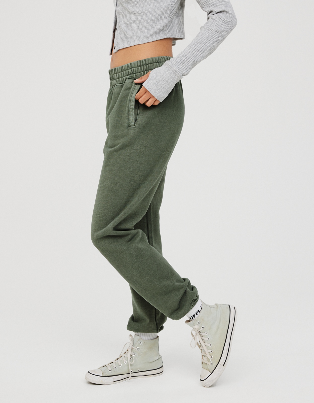 Ae gridback hot sale fleece jogger