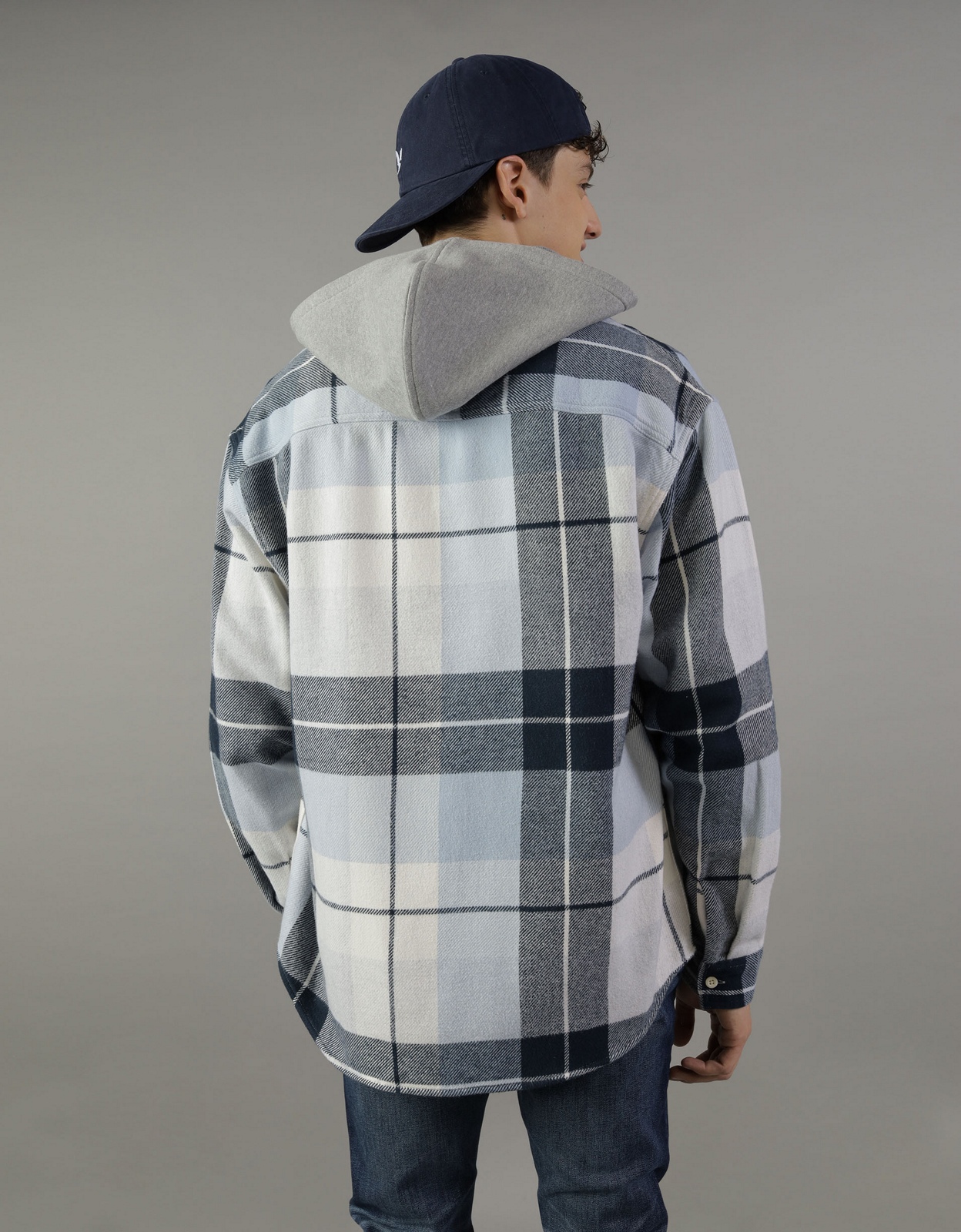 American eagle discount mens flannel hoodie