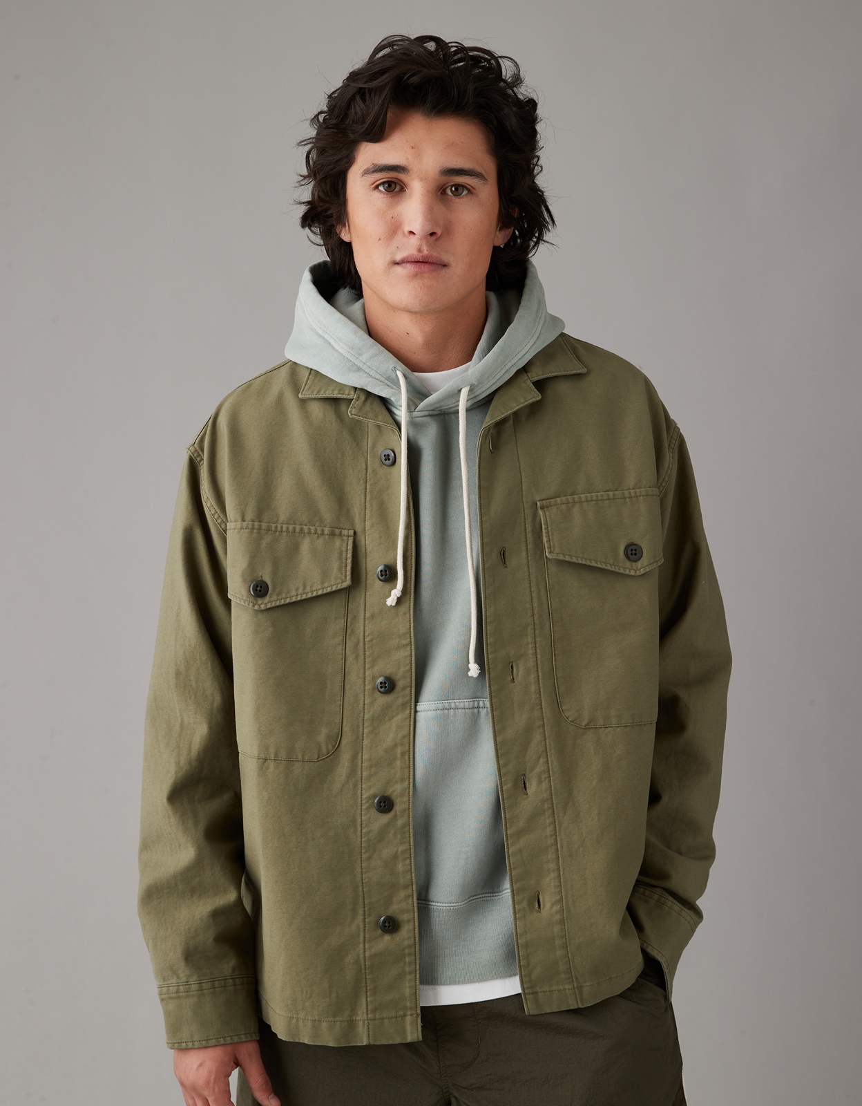 Buy AE Oversized Shirt Jacket online | American Eagle Outfitters UAE