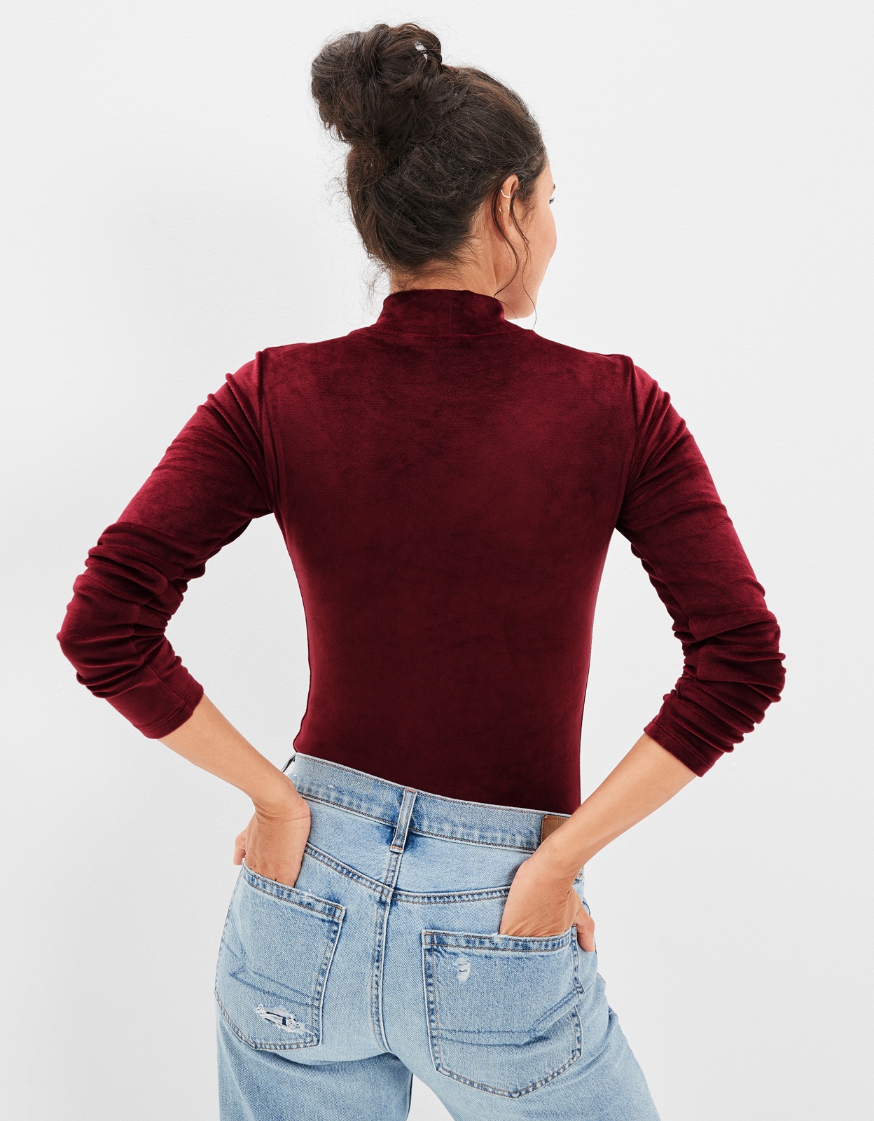 american eagle velvet bodysuit