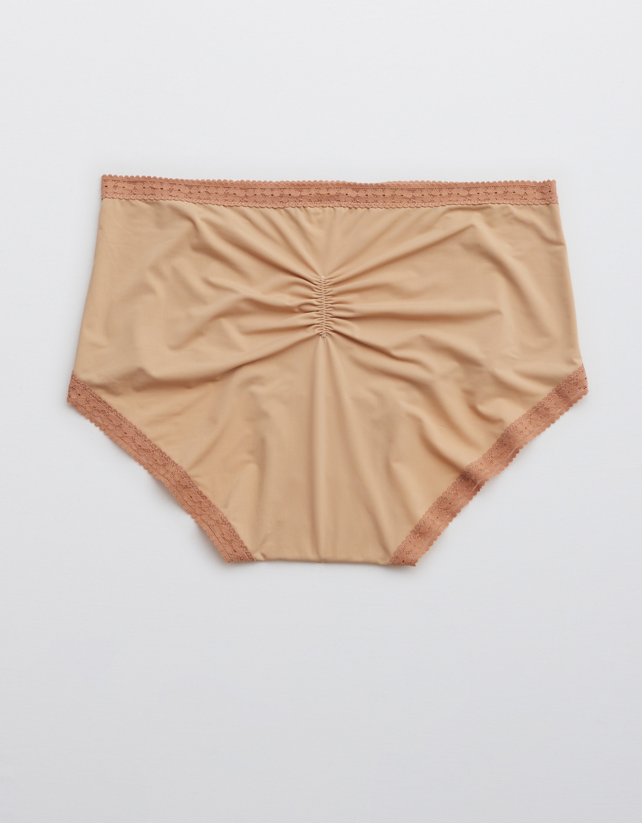 Aerie Sunnie Blossom Lace High Waisted Boybrief Underwear In Beige