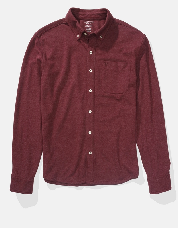 Buy AE Pique Button-Up Shirt online