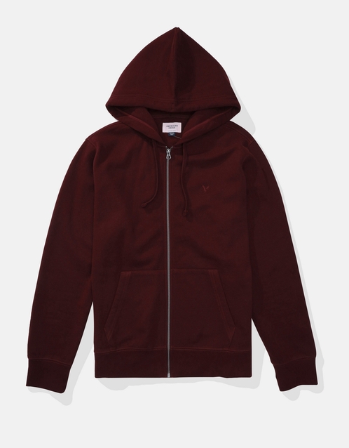 Burgundy clearance zip hoodie