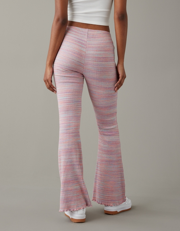 Buy AE Super High-Waisted Space-Dye Flare Pant online