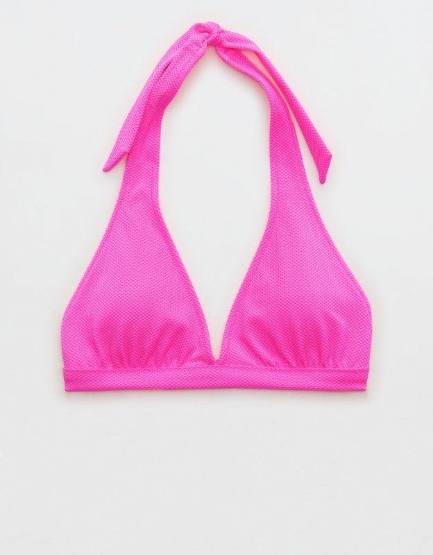 Pink Shine Double Strap Padded Triangle Bikini Top