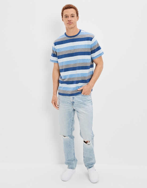 Striped t shirt cheap and jeans