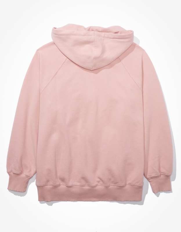 pink oversized zip hoodie