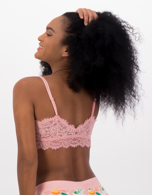 VICTORIAS SECRET PINK LACE PADDED PUSH UP BRALETTE