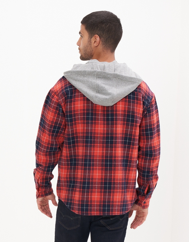 Buy AE Super Soft Hooded Flannel Shirt online