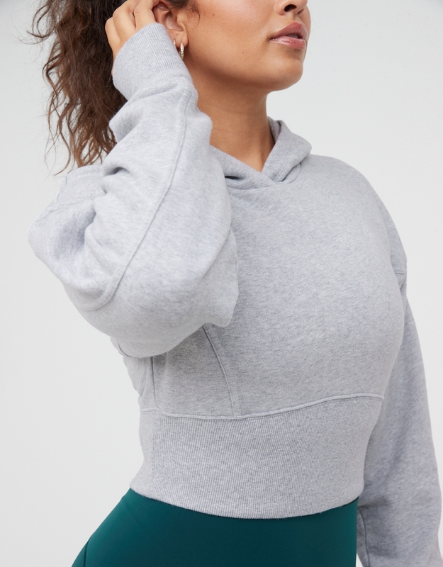 OFFLINE By Aerie Throw-Back Cropped Hoodie