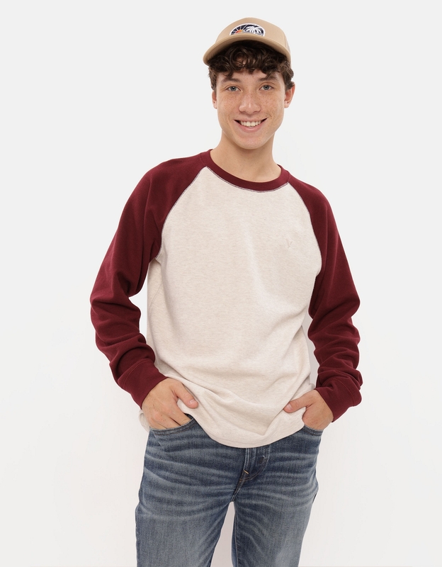 Buy AE Super Soft Long-Sleeve Thermal Raglan T-Shirt online