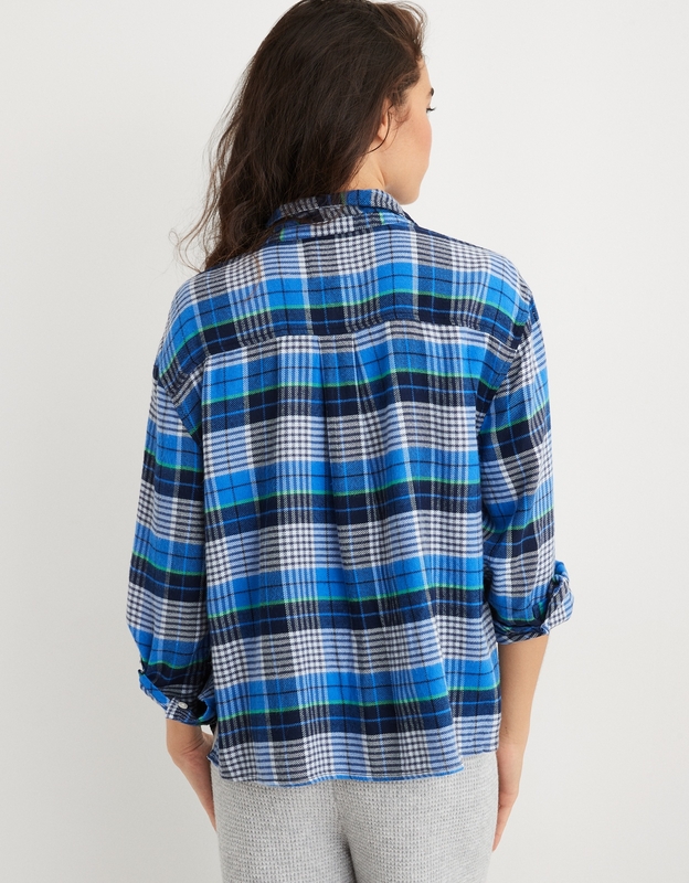 Aerie High Waisted Flannel Jogger