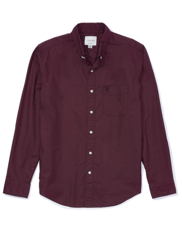 J.Crew Mercantile Flex Slim Fit Oxford Shirt In Burgundy Marl, $22, Asos